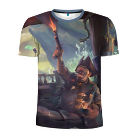 Мужская футболка 3D спортивная с принтом Sea of thieves , 100% полиэстер с улучшенными характеристиками | приталенный силуэт, круглая горловина, широкие плечи, сужается к линии бедра | 