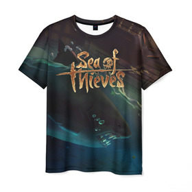 Мужская футболка 3D с принтом Sea of thieves , 100% полиэфир | прямой крой, круглый вырез горловины, длина до линии бедер | sea of thieves