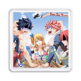 Магнит 55*55 с принтом Fairy tail family , Пластик | Размер: 65*65 мм; Размер печати: 55*55 мм | 