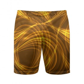 Мужские шорты 3D спортивные с принтом Золотые вихри ,  |  | gold | абстракция | вихрь | золото | золотой | текстура | узор