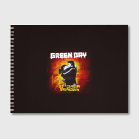 Альбом для рисования с принтом Поцелуй Green Day , 100% бумага
 | матовая бумага, плотность 200 мг. | american idiot | green day | альтернативный | билли джо армстронг | грин дей | группа | зелёный день | майк дёрнт | музыка | панк | поп | поппанк | поцелуй | рок | стена | тре кул