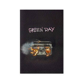 Обложка для паспорта матовая кожа с принтом Green Day магнитофон в огне , натуральная матовая кожа | размер 19,3 х 13,7 см; прозрачные пластиковые крепления | Тематика изображения на принте: american idiot | green day | альтернативный | билли джо армстронг | грин дей | группа | зелёный день | майк дёрнт | музыка | панк | поп | поппанк | рок | тре кул