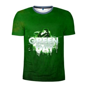 Мужская футболка 3D спортивная с принтом Зелень Green Day , 100% полиэстер с улучшенными характеристиками | приталенный силуэт, круглая горловина, широкие плечи, сужается к линии бедра | Тематика изображения на принте: american idiot | green day | альтернативный | билли джо армстронг | грин дей | группа | зелёный день | майк дёрнт | музыка | панк | поп | поппанк | поцелуй | рок | тре кул
