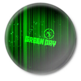 Значок с принтом Green Day лучи ,  металл | круглая форма, металлическая застежка в виде булавки | american idiot | green day | альтернативный | билли джо армстронг | грин дей | группа | зелёный день | майк дёрнт | музыка | надпись | панк | поп | поппанк | рок | тре кул