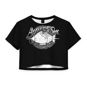 Женская футболка 3D укороченная с принтом Abney park , 100% полиэстер | круглая горловина, длина футболки до линии талии, рукава с отворотами | стимпанк