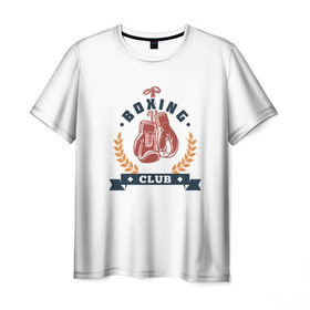 Мужская футболка 3D с принтом BOXING CLUB , 100% полиэфир | прямой крой, круглый вырез горловины, длина до линии бедер | бокс | звезды | клуб | перчатки | чемпион