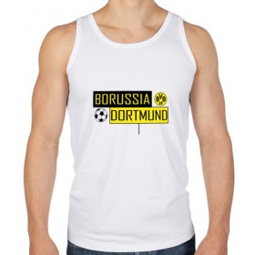 Мужская майка хлопок с принтом Borussia Dortmund - New Design 2018 , 100% хлопок |  | боруссия дортмунд