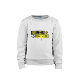 Детский свитшот хлопок с принтом Borussia Dortmund - New Design 2018 , 100% хлопок | круглый вырез горловины, эластичные манжеты, пояс и воротник | боруссия дортмунд