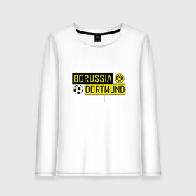 Женский лонгслив хлопок с принтом Borussia Dortmund - New Design 2018 , 100% хлопок |  | боруссия дортмунд