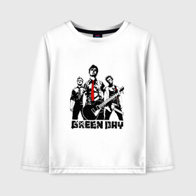 Детский лонгслив хлопок с принтом Группа Green Day , 100% хлопок | круглый вырез горловины, полуприлегающий силуэт, длина до линии бедер | american idiot | green day | альтернативный | билли джо армстронг | грин дей | группа | зелёный день | майк дёрнт | музыка | надпись | панк | поп | поппанк | рок | тре кул