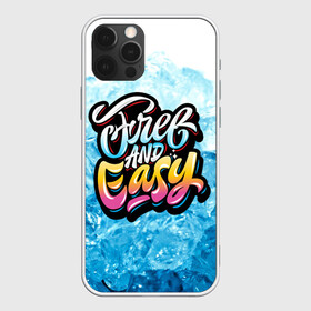 Чехол для iPhone 12 Pro с принтом Free and Easy , силикон | область печати: задняя сторона чехла, без боковых панелей | beach | miami | граффити | желтый | закат | краски | лед | майами | надписи | панама | пляж | розовый | солнце | фламинго | яркие