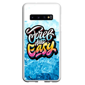 Чехол для Samsung Galaxy S10 с принтом Free and Easy , Силикон | Область печати: задняя сторона чехла, без боковых панелей | beach | miami | граффити | желтый | закат | краски | лед | майами | надписи | панама | пляж | розовый | солнце | фламинго | яркие