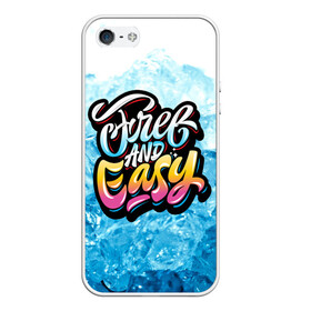 Чехол для iPhone 5/5S матовый с принтом Free and Easy , Силикон | Область печати: задняя сторона чехла, без боковых панелей | beach | miami | граффити | желтый | закат | краски | лед | майами | надписи | панама | пляж | розовый | солнце | фламинго | яркие