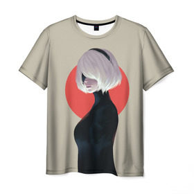 Мужская футболка 3D с принтом Nier Automata , 100% полиэфир | прямой крой, круглый вырез горловины, длина до линии бедер | automata | cyborg | flag | game | girl | japan | japanese | nier | woman | девушка | женщина | игра | киборг | робот | флаг | япония | японка