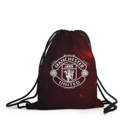Рюкзак-мешок 3D с принтом Manchester United , 100% полиэстер | плотность ткани — 200 г/м2, размер — 35 х 45 см; лямки — толстые шнурки, застежка на шнуровке, без карманов и подкладки | манчестер юнайтед