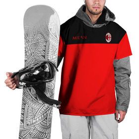 Накидка на куртку 3D с принтом AC Milan - Red & Black , 100% полиэстер |  | 