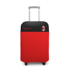 Чехол для чемодана 3D с принтом AC Milan - Red & Black , 86% полиэфир, 14% спандекс | двустороннее нанесение принта, прорези для ручек и колес | 
