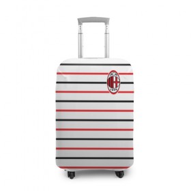 Чехол для чемодана 3D с принтом AC Milan - Stripe white , 86% полиэфир, 14% спандекс | двустороннее нанесение принта, прорези для ручек и колес | ac | fc | football | milan | милан | футбол