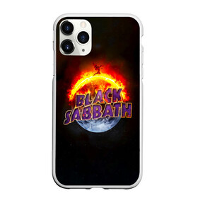 Чехол для iPhone 11 Pro матовый с принтом Black Sabbath земля в огне , Силикон |  | black sabbath | группа | метал | надпись | оззи | осборн | хард рок | хеви метал