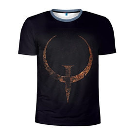 Мужская футболка 3D спортивная с принтом Quake champions , 100% полиэстер с улучшенными характеристиками | приталенный силуэт, круглая горловина, широкие плечи, сужается к линии бедра | quake