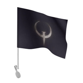 Флаг для автомобиля с принтом Quake champions , 100% полиэстер | Размер: 30*21 см | quake