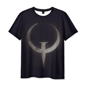 Мужская футболка 3D с принтом Quake champions , 100% полиэфир | прямой крой, круглый вырез горловины, длина до линии бедер | Тематика изображения на принте: quake