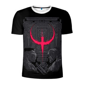 Мужская футболка 3D спортивная с принтом Quake champions , 100% полиэстер с улучшенными характеристиками | приталенный силуэт, круглая горловина, широкие плечи, сужается к линии бедра | Тематика изображения на принте: quake
