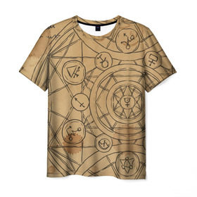 Мужская футболка 3D с принтом Код да Винчи , 100% полиэфир | прямой крой, круглый вырез горловины, длина до линии бедер | Тематика изображения на принте: загадки | знаки | история | культура | майя | надпись | тайна