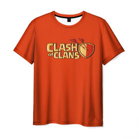 Мужская футболка 3D с принтом Clash of Clans , 100% полиэфир | прямой крой, круглый вырез горловины, длина до линии бедер | игра | кланс | клэш | онлайн | оф | стратегия