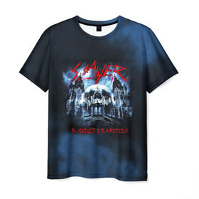 Мужская футболка 3D с принтом Череп Slayer , 100% полиэфир | прямой крой, круглый вырез горловины, длина до линии бедер | slayer | группа | гэри холт | замок | керри кинг | метал | музыка | песни | пол бостаф | рок | слеар | слеер | слеяр | том арайа | трэш метал | тяжелый рок | хеви метал | череп