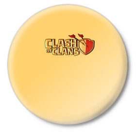 Значок с принтом Clash of Clans ,  металл | круглая форма, металлическая застежка в виде булавки | 