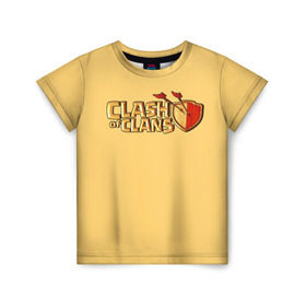 Детская футболка 3D с принтом Clash of Clans , 100% гипоаллергенный полиэфир | прямой крой, круглый вырез горловины, длина до линии бедер, чуть спущенное плечо, ткань немного тянется | 