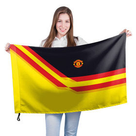 Флаг 3D с принтом Manchester United 2018 , 100% полиэстер | плотность ткани — 95 г/м2, размер — 67 х 109 см. Принт наносится с одной стороны | манчестер юнайтед | эмблема