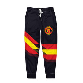 Мужские брюки 3D с принтом Manchester United 2018 #4 , 100% полиэстер | манжеты по низу, эластичный пояс регулируется шнурком, по бокам два кармана без застежек, внутренняя часть кармана из мелкой сетки | Тематика изображения на принте: 