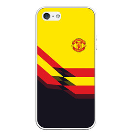 Чехол для iPhone 5/5S матовый с принтом Manchester United #5 , Силикон | Область печати: задняя сторона чехла, без боковых панелей | манчестер юнайтед | эмблема