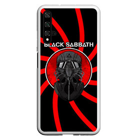 Чехол для Honor 20 с принтом Солдат Black Sabbath , Силикон | Область печати: задняя сторона чехла, без боковых панелей | black sabbath | ozzy osbourne | альбом | билл уорд | гизер батлер | группа | летчик | метал | музыка | надпись | оззи | осборн | песни | рок | тони айомми | хард рок | хеви метал | шлем