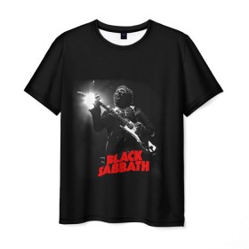 Мужская футболка 3D с принтом Black Sabbath , 100% полиэфир | прямой крой, круглый вырез горловины, длина до линии бедер | black sabbath | ozzy osbourne | билл уорд | гизер батлер | гитара | группа | метал | музыка | надпись | оззи | осборн | песни | рок | солист | тони айомми | хард рок | хеви метал