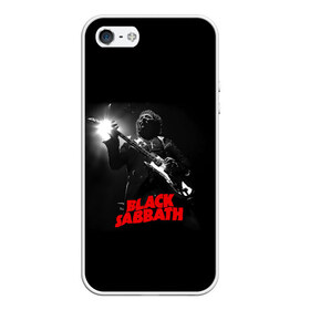 Чехол для iPhone 5/5S матовый с принтом Black Sabbath , Силикон | Область печати: задняя сторона чехла, без боковых панелей | black sabbath | ozzy osbourne | билл уорд | гизер батлер | гитара | группа | метал | музыка | надпись | оззи | осборн | песни | рок | солист | тони айомми | хард рок | хеви метал