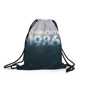 Рюкзак-мешок 3D с принтом Чернобыль 1986 , 100% полиэстер | плотность ткани — 200 г/м2, размер — 35 х 45 см; лямки — толстые шнурки, застежка на шнуровке, без карманов и подкладки | 1986 | дым | завод | лес | опасность | радиация | чаэс | чернобыль | экология
