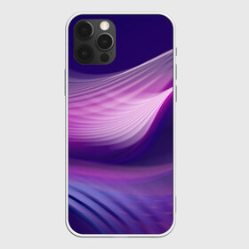 Чехол для iPhone 12 Pro Max с принтом Фиолетовые Волны , Силикон |  | Тематика изображения на принте: линии | узоры | фиолетовый | цвет