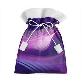 Подарочный 3D мешок с принтом Фиолетовые Волны , 100% полиэстер | Размер: 29*39 см | Тематика изображения на принте: линии | узоры | фиолетовый | цвет