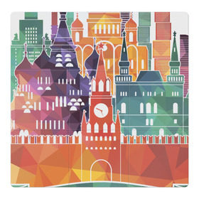 Магнитный плакат 3Х3 с принтом Москва / Moscow , Полимерный материал с магнитным слоем | 9 деталей размером 9*9 см | кремль | москва сити | россия | русский | столица