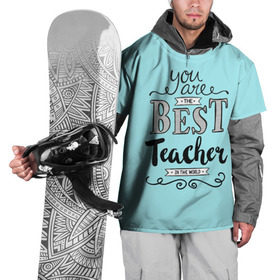 Накидка на куртку 3D с принтом Лучший учитель , 100% полиэстер |  | день учителя | учитель