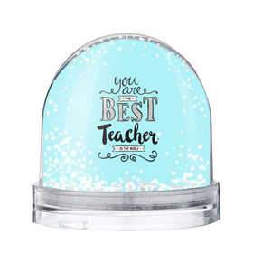 Снежный шар с принтом Лучший учитель , Пластик | Изображение внутри шара печатается на глянцевой фотобумаге с двух сторон | день учителя | учитель