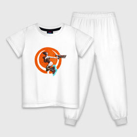 Детская пижама хлопок с принтом Quake champions , 100% хлопок |  брюки и футболка прямого кроя, без карманов, на брюках мягкая резинка на поясе и по низу штанин
 | arena | champions | quakecon | квейк | квэйк | чемпионы | шутер