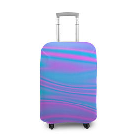 Чехол для чемодана 3D с принтом Глянцевые линии , 86% полиэфир, 14% спандекс | двустороннее нанесение принта, прорези для ручек и колес | color | paint | абстракция | абстракция красок | краска | разводы | разводы красок | цветные краски | яркие краски