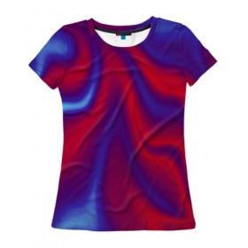 Женская футболка 3D с принтом Глянец ночь , 100% полиэфир ( синтетическое хлопкоподобное полотно) | прямой крой, круглый вырез горловины, длина до линии бедер | color | paint | абстракция | абстракция красок | краска | разводы | разводы красок | цветные краски | яркие краски