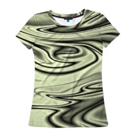 Женская футболка 3D с принтом Серый узор , 100% полиэфир ( синтетическое хлопкоподобное полотно) | прямой крой, круглый вырез горловины, длина до линии бедер | color | paint | абстракция | абстракция красок | краска | разводы | разводы красок | цветные краски | яркие краски