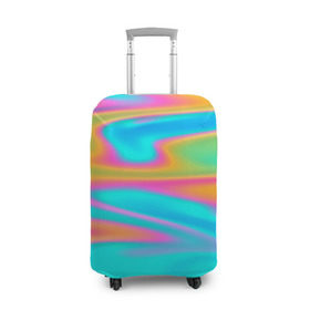 Чехол для чемодана 3D с принтом Разводы радужные , 86% полиэфир, 14% спандекс | двустороннее нанесение принта, прорези для ручек и колес | color | paint | абстракция | абстракция красок | краска | разводы | разводы красок | цветные краски | яркие краски