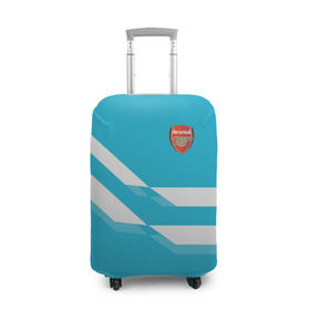 Чехол для чемодана 3D с принтом Арсенал / FC Arsenal 2018 Blue , 86% полиэфир, 14% спандекс | двустороннее нанесение принта, прорези для ручек и колес | 
